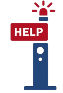 Outdoor emergency call station for pools and facilities icon